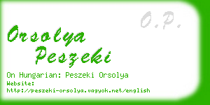 orsolya peszeki business card